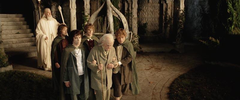 Frodo, Gandalf, Bilbo, Elrond and Galadrial who are leaving for the undying lands.